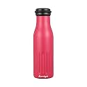Amigo IC550 Stainless Steel Water Bottle, Double Wall Vacuum Insulated Sports Water Bottle with, BPA Free, Leak Proof, Durable Coating – Red