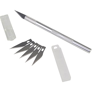 aminit detail pen knife with 5 interchangeable sharp blades for carving amp mat cutting
