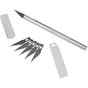 AMINIT Detail Pen Knife With 5 Interchangeable Sharp Blades For Carving & Mat Cutting