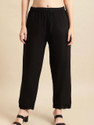 Amiras Relaxed Women Black Trousers