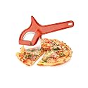 Amiraj Stainless Steel Pizza Cutter with Unbreakable Plastic Handle, Sandwich & Pastry Cake Cycle Cutter, Sharp, Wheel Type Cutter, Pack of 1, Multicolour