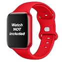AMiRiTE ABS040 Butterfly Loop Soft Silicone Watch Straps Compatible With Apple iWatch Replacement Bands For Men Women 45mm 44mm 42mm 49mm and 41mm 40mm 38mm, For iWatch Series Ultra 8 7 6 5 4 3 2 1 SE SE2