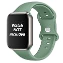 AMiRiTE ABS040 Butterfly Loop Soft Silicone Watch Straps Compatible With Apple iWatch Replacement Bands For Men Women 45mm 44mm 42mm 49mm and 41mm 40mm 38mm, For iWatch Series Ultra 8 7 6 5 4 3 2 1 SE SE2