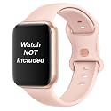 AMiRiTE ABS040 Butterfly Loop Soft Silicone Watch Straps Compatible With Apple iWatch Replacement Bands For Men Women 45mm 44mm 42mm 49mm and 41mm 40mm 38mm, For iWatch Series Ultra 8 7 6 5 4 3 2 1 SE SE2