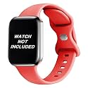 AMiRiTE ABS040 Butterfly Loop Soft Silicone Watch Straps Compatible With Apple iWatch Replacement Bands For Men Women 45mm 44mm 42mm 49mm and 41mm 40mm 38mm, For iWatch Series Ultra 8 7 6 5 4 3 2 1 SE SE2