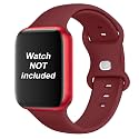 AMiRiTE ABS040 Butterfly Loop Soft Silicone Watch Straps Compatible With Apple iWatch Replacement Bands For Men Women 45mm 44mm 42mm 49mm and 41mm 40mm 38mm, For iWatch Series Ultra 8 7 6 5 4 3 2 1 SE SE2
