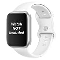 AMiRiTE ABS040 Butterfly Loop Soft Silicone Watch Straps Compatible With Apple iWatch Replacement Bands For Men Women 45mm 44mm 42mm 49mm and 41mm 40mm 38mm, For iWatch Series Ultra 8 7 6 5 4 3 2 1 SE SE2