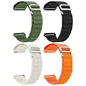 AMiRiTE ADS149 22MM Nylon Alpine G-Hook / Trail Velcro Loop Bands / Straps Compatible with Noise Colorfit Pulse 2 Max / Huawei GT2(46mm) / Honor Magic Watch 2(46mm) / Noise Pulse Go Buzz / Boat Flash / Xtend / Xtend Pro / Noi