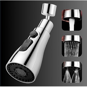 amirite amr26 tap extender for kitchen sink flexible faucet with tap extension for convenient use upgrade your kitchen sink with flexible tap for easy access 3 mode flow