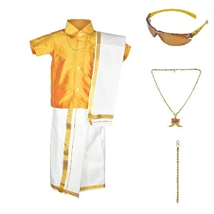 amirtha fashion boys traditional dhoti amp shirts set with accessories amfcmgd - p