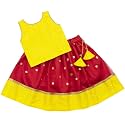 AMIRTHA FASHION Girls Multi Layer Satin Net