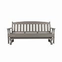 Amish Casual Heavy Duty 800 Lb Mission Pressure Treated Porch Glider (Semi Solid Grey Stain, 6 Foot)