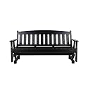 Amish Casual Heavy Duty 800 Lb Mission Pressure Treated Porch Glider (Semi Solid Black Stain, 6 Foot)