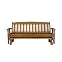 Amish Casual Heavy Duty 800 Lb Mission Pressure Treated Porch Glider (Oak Stain, 6 Foot)