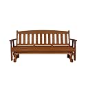 Amish Casual Heavy Duty 800 Lb Mission Pressure Treated Porch Glider (Cedar Stain, 6 Foot)