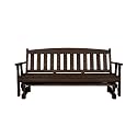 Amish Casual Heavy Duty 800 Lb Mission Pressure Treated Porch Glider (Dark Walnut Stain, 6 Foot)