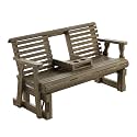 Amish Casual Heavy Duty Rollback Console Glider, 5-Foot, Dark Walnut