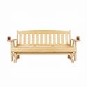 Amish Heavy Duty 800 Lb Mission Pressure Treated Porch Glider with Cupholders (6 Foot, Unfinished)