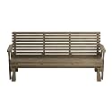 Amish Heavy Duty 800 Lb Roll Back Pressure Treated Porch Glider (6 Foot, Dark Walnut Stain)