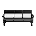 Amish Heavy Duty 800 Lb Roll Back Pressure Treated Porch Glider (6 Foot, Semi Solid Black Stain)