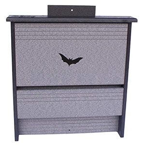 amish-made 20 colony bat house eco-friendly poly-wood blackgray
