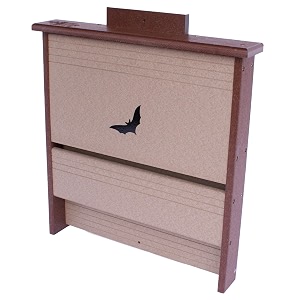 amish-made 20 colony bat house eco-friendly poly-wood milwaukee brownweathered wood
