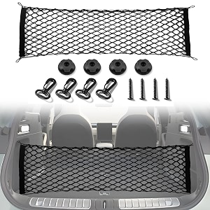 amiss cargo net stretchable car exterior accessories adjustable elastic trunk storage net with hook for suvs cars and trucks 354x158 inch