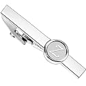 AMITER 26 Letters Tie Clip and Cufflinks for Men, Initial Tie Bar & Cuff Links Set Necktie Clip for Business, Wedding, Anniversary