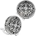 AMITER Button Covers for Men Vintage Cufflinks for Men’s Shirt–Best Cufflinks Gifts for Wedding Party Business