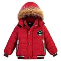 AMIYAN Toddler Boys Down Jacket Fur Collar Hood Thick Warm Winter Snowsuit Coat Parka