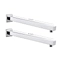 AMJ® 6x6 (6Inch) Stainless Steel UltraSlim Square Rain Shower Head with 9 inch square arm -PACK OF 2
