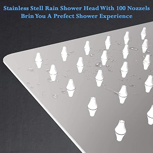 amj premium stainless steel ultraslim square rain shower head 10x10 10inch