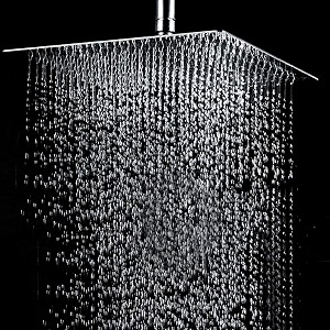 amj premium stainless steel ultraslim square rain shower head 4x4 4inch