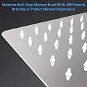 AMJ® Premium Stainless Steel UltraSlim Square Rain Shower Head (10x10 (10Inch))