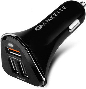 amkette 18 w qualcomm 30 turbo car charger black