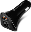 AMKETTE 18 W Qualcomm 3.0 Turbo Car Charger (Black)