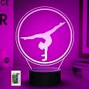Ammonite Gymnastics Night Light, 3D Led Gymnastics Sports Lamp 16 Color Changing with Remote Control and Timer, Birthday Xmas Gifts for Girl Women Athletes Gymnastic Enthusiasts