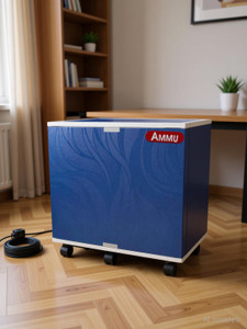 AMMu Wooden Trolley with Battery Tray for