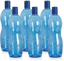 Amni POLKA 1000 ml pack of 6 blue 1000 ml Plastic Bottle (Pack of 6, Blue)