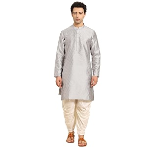Amodh by Kisah Mens Navy Blue Cotton