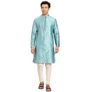 Amodh by Kisah Mens Navy Blue Cotton