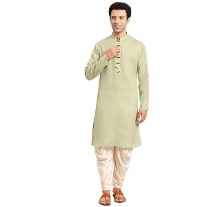 Amodh by Kisah Mens Navy Blue Cotton