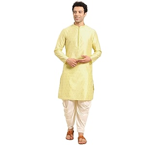 Amodh by Kisah Mens Navy Blue Cotton