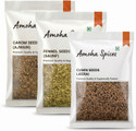 Amoha Spices Jeera, Saunf, Ajwain combo (3 x 150 g)