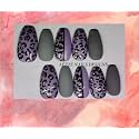 fake nail with glue UV treated nail tip, false nails kit, all hand made reusable press on nail for women's almond nail tip, nail art kit 12 nail set in one pack