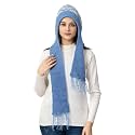 AMOLDO Women's Wool Blend Cap with Muffler (Design)
