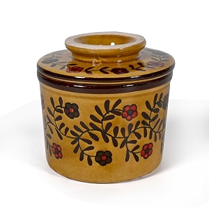 ceramic butter box dish tray container with lid large butter tray set butter keeper butter storage container butter storage box 100gm butter box - brown floral