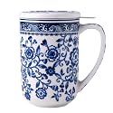AmorArc Tea Cup With Infuser and Lid, 18oz Loose Leaf Tea Mug With Steeper