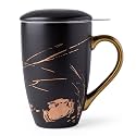 AmorArc Tea Cup With Infuser and Lid, 18oz Loose Leaf Tea Mug With Steeper