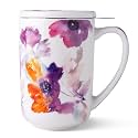 AmorArc Tea Cup With Infuser and Lid, 18oz Loose Leaf Tea Mug With Steeper